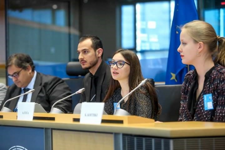 Young people at the European Parliament