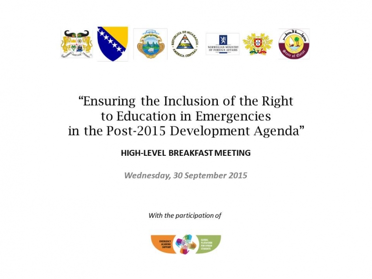Education in Emergencies in the Post-2015 Development Agenda